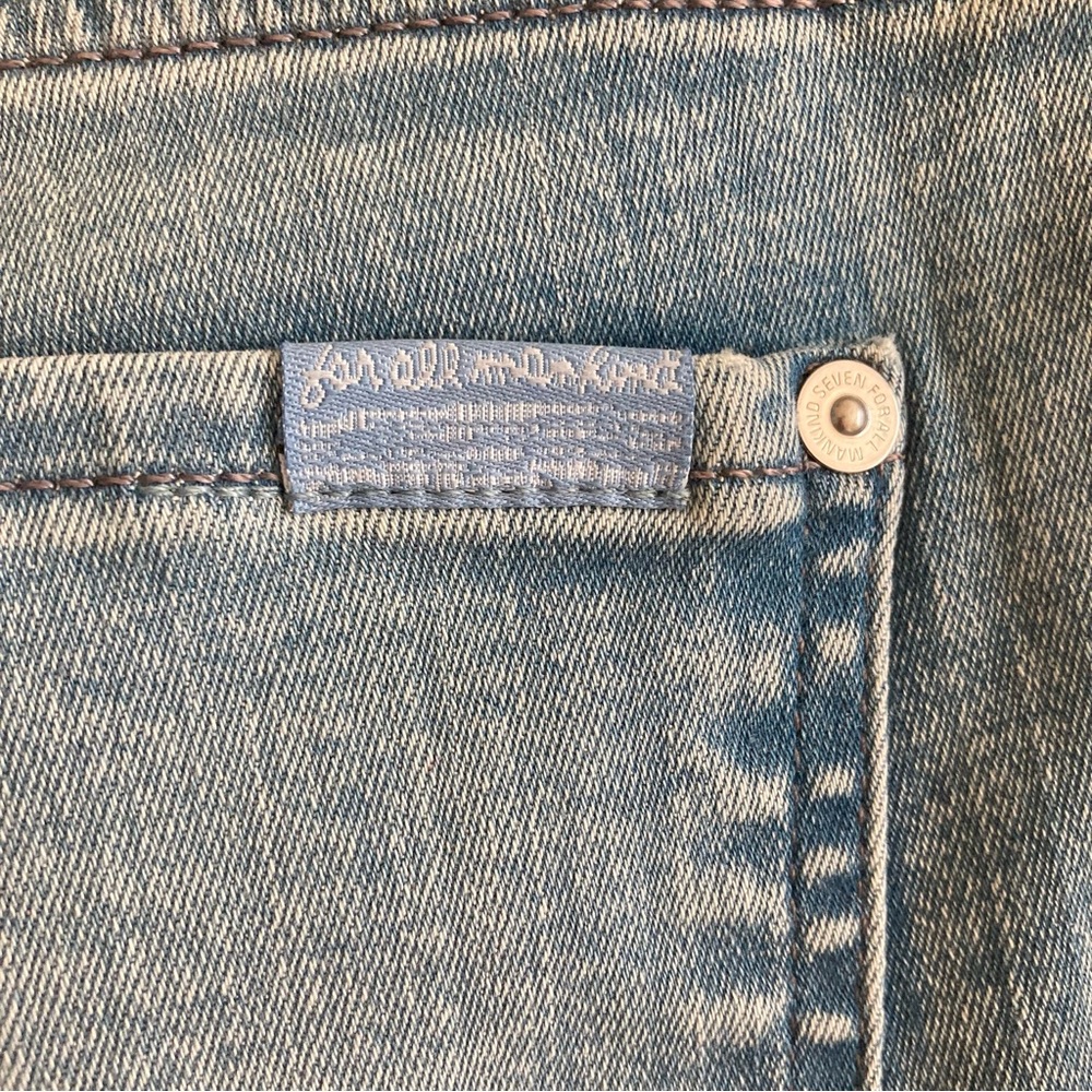 7 For All Mankind the High Waist Light Blue Skinny Jeans | New without Tags - Picture 6 of 10